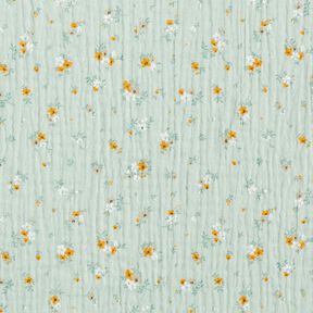 Double Gauze/Muslin romantic little flowers – pale mint, 
