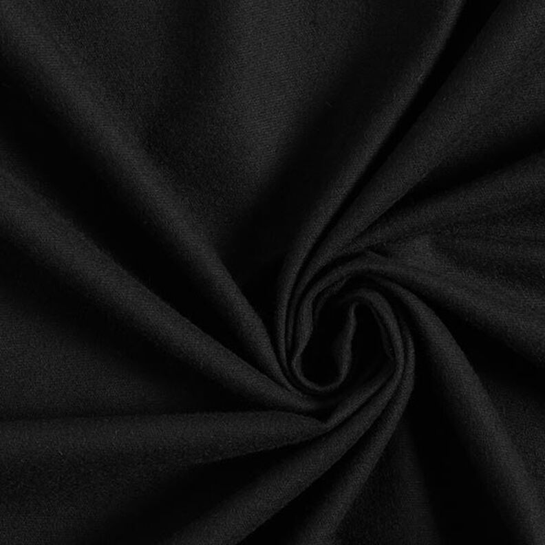 Cotton Flannel Plain – black | Remnant 80cm,  image number 1