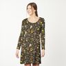 Viscose Jersey little flowers – dark brown/fire red,  thumbnail number 6
