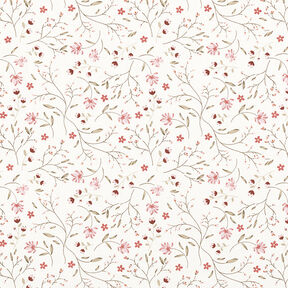 Cotton Jersey flower tendrils – offwhite, 