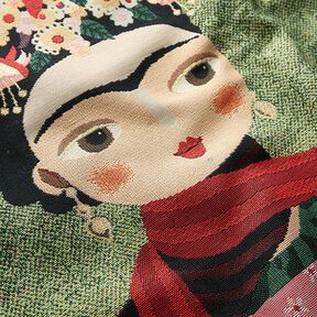 Panel Tapestry Fabric artist – green/red, 