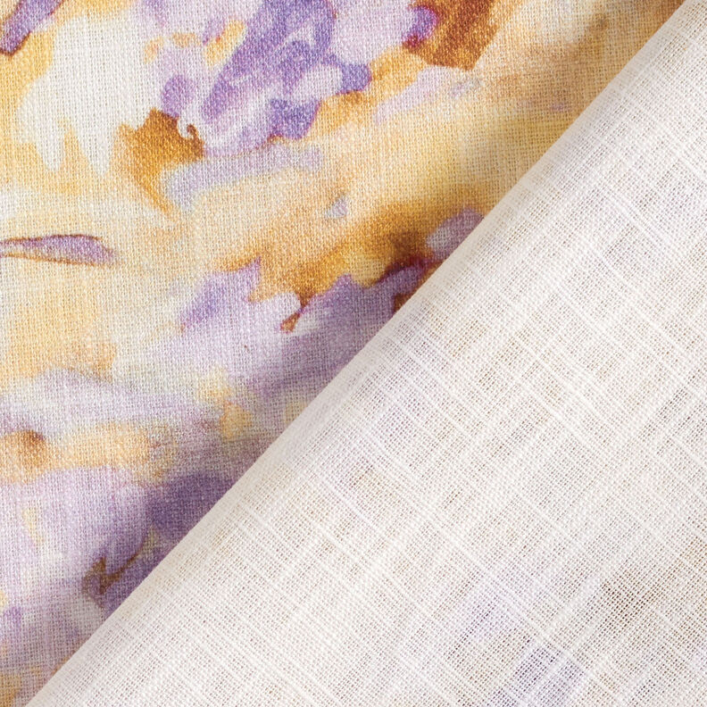 Batik linen cotton blend – ivory/mauve,  image number 5