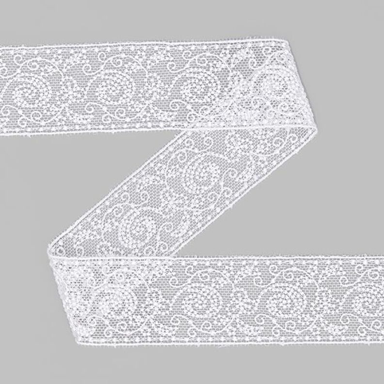 Tulle Lace Insert (25mm) 1 – white,  image number 1