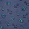 Cotton Flannel cheeky dinosaurs | Poppy Fabrics – denim blue/emerald green,  thumbnail number 1