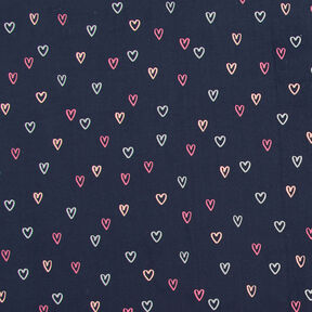 Baby Cord Hearts Foil Print | by Poppy – midnight blue/silver, 