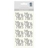 Mr & Mrs Design Stickers [ 8 pieces ] – silver metallic,  thumbnail number 1