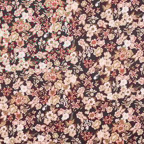 lovely flowers satin &ndash; black, 