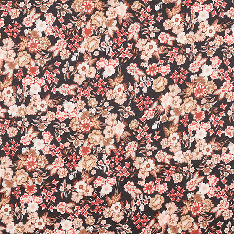 lovely flowers satin – black,  image number 1