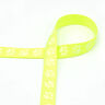Reflective woven tape Dog leash Paws [20 mm] – neon yellow,  thumbnail number 2