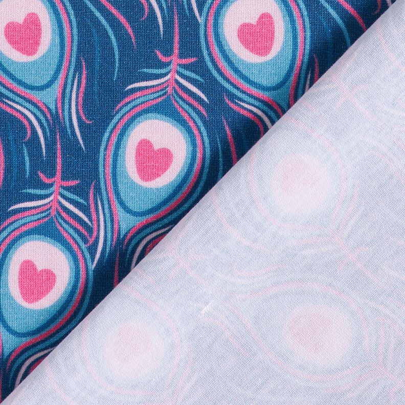 Cotton Jersey Peacock | Stoff&Liebe – royal blue/intense pink, image number 4