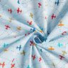 Cotton Poplin Aeroplanes in the sky – light blue,  thumbnail number 3