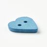 Heart-shaped button [Ø 15 mm] – brilliant blue,  thumbnail number 3
