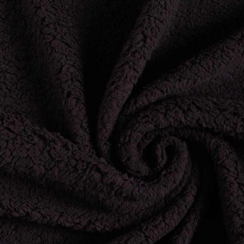 cuddly teddy fur fabric – black | Remnant 50cm,  image number 3