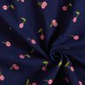 Double Gauze/Muslin embroidered cherries | Poppy Fabrics – midnight blue/pink,  thumbnail number 3