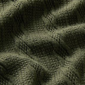 Knit Fabric Cable-knit print – dark pine, 