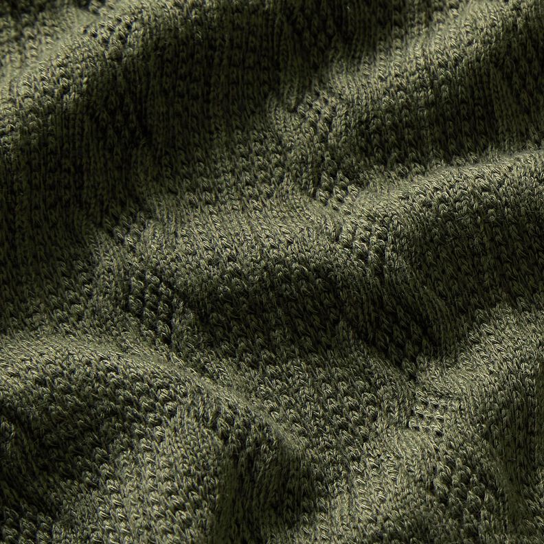 Knit Fabric Cable-knit print – dark pine, image number 2