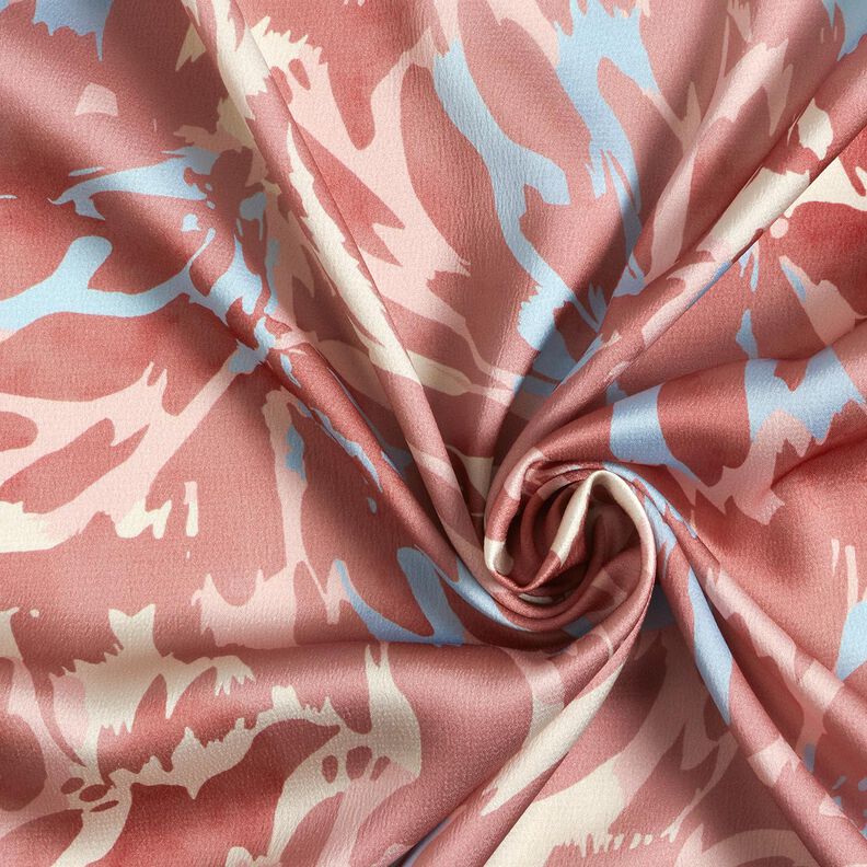 Satin crepe abstract petals – dusky pink/cream,  image number 3