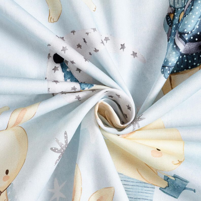 Decor Fabric Cotton Twill Bunny in Dreamland Digital Print – baby blue/denim blue,  image number 3