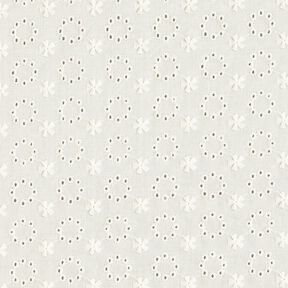 Cotton Batiste Broderie Anglaise floral wreaths – offwhite, 