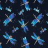 Cotton Jersey Dragonflies | Glitzerpüppi – midnight blue/light turquoise,  thumbnail number 1