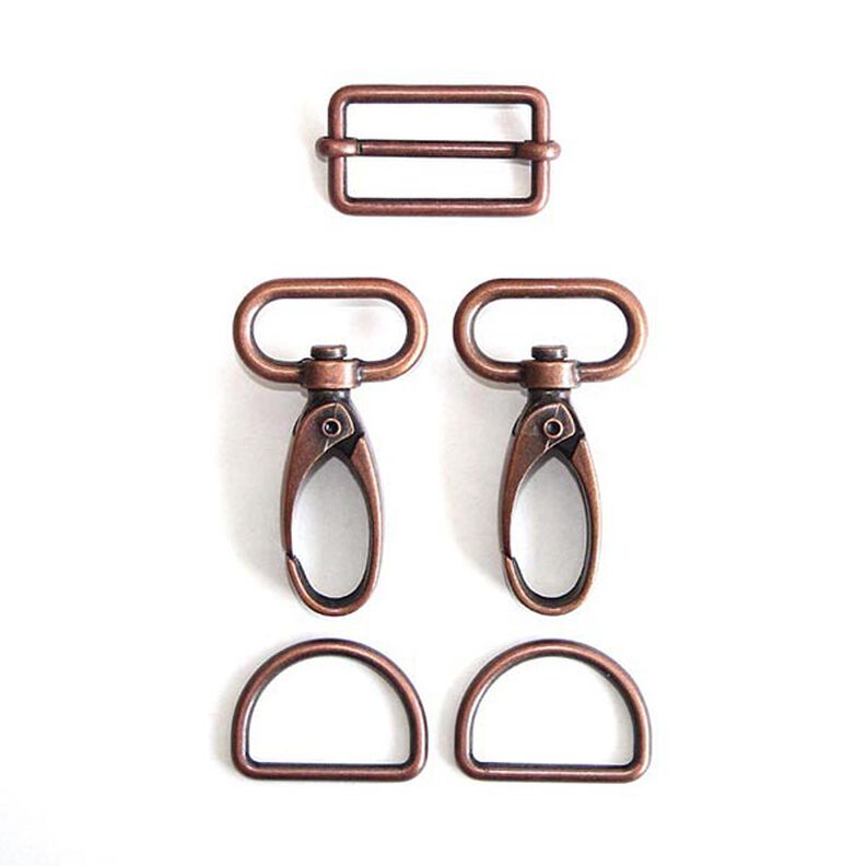 Bag Accessories Set [ 5-Pieces | 25 mm] – copper,  image number 2