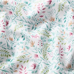 Cotton Poplin Floral Dream Digital Print – white/eucalyptus, 