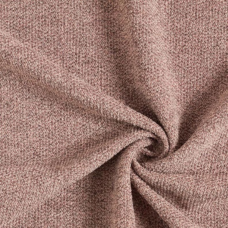 Mottled Bouclé Knit – dark dusky pink,  image number 1