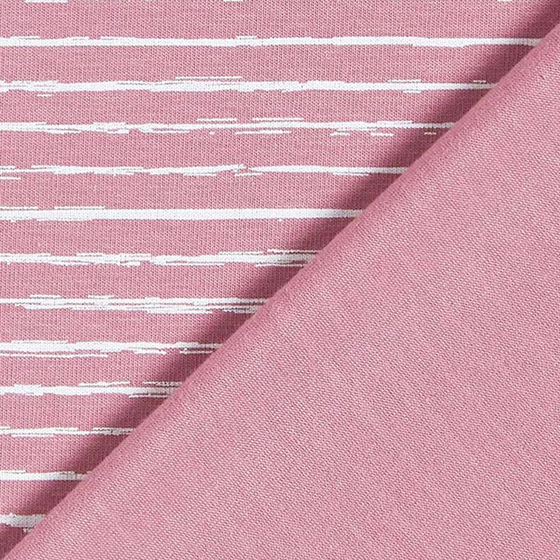 Cotton Jersey Scribble Stripes – dusky pink,  image number 4
