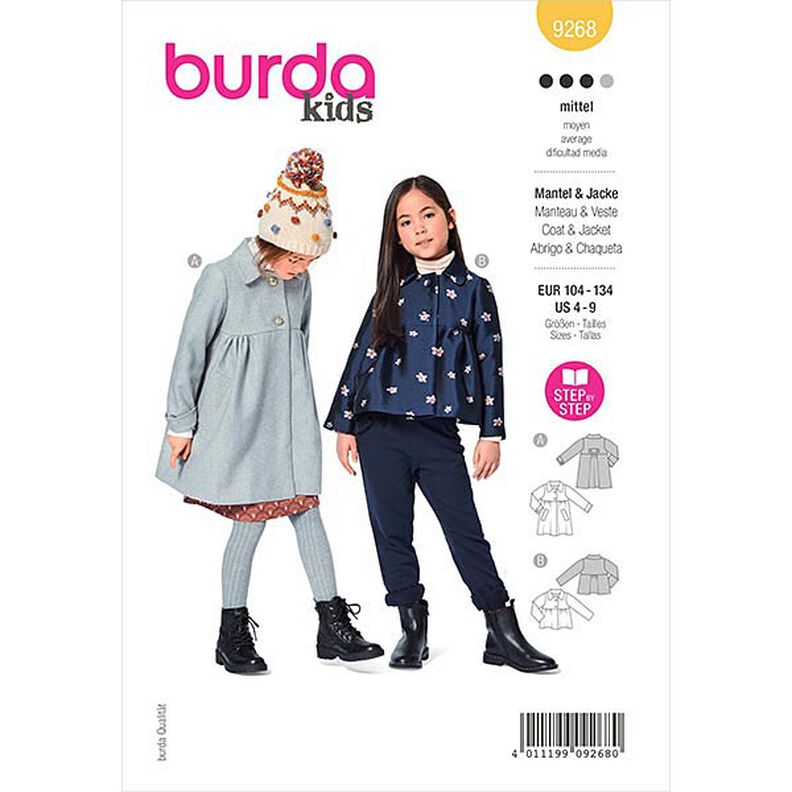 Coat, Burda 9268 | 104-134,  image number 1