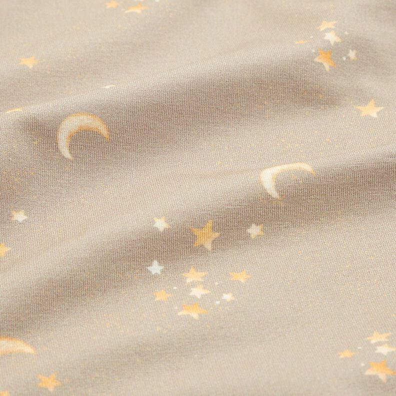 Cotton Jersey starry sky Digital Print – light taupe,  image number 2
