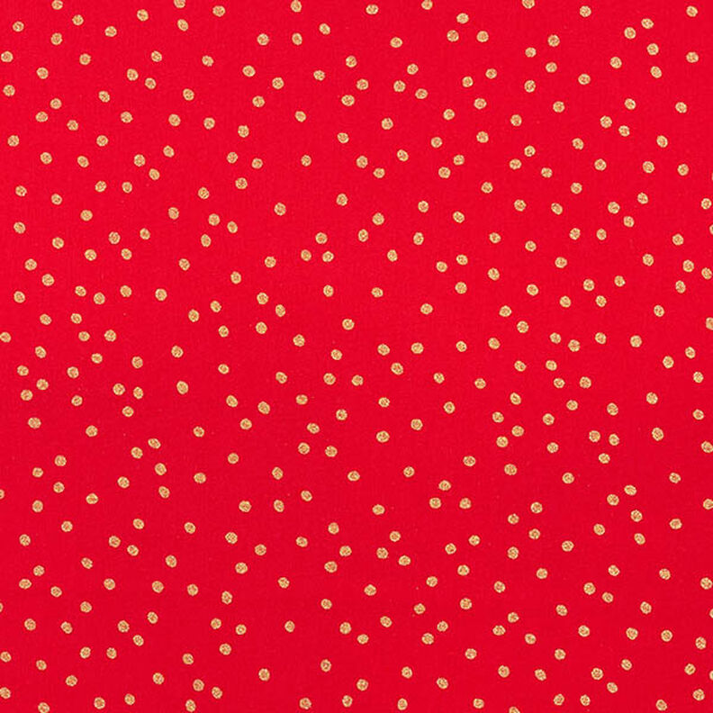 Cotton Poplin Fine Dots – red/gold, image number 1