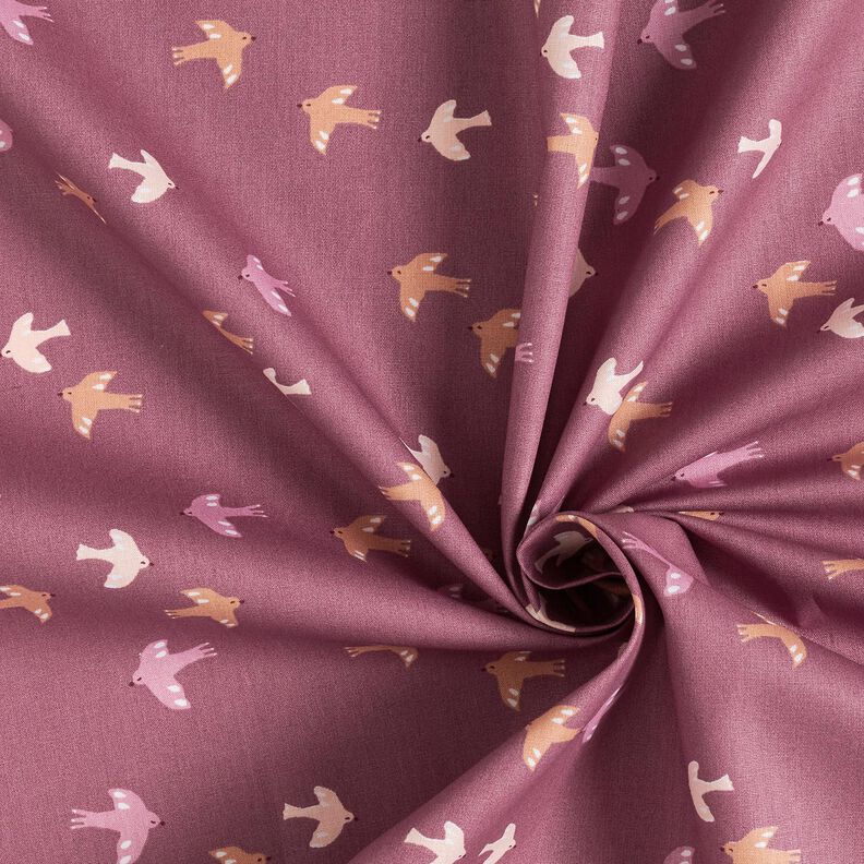 GOTS Cotton Poplin little birds | by Poppy – grape,  image number 3