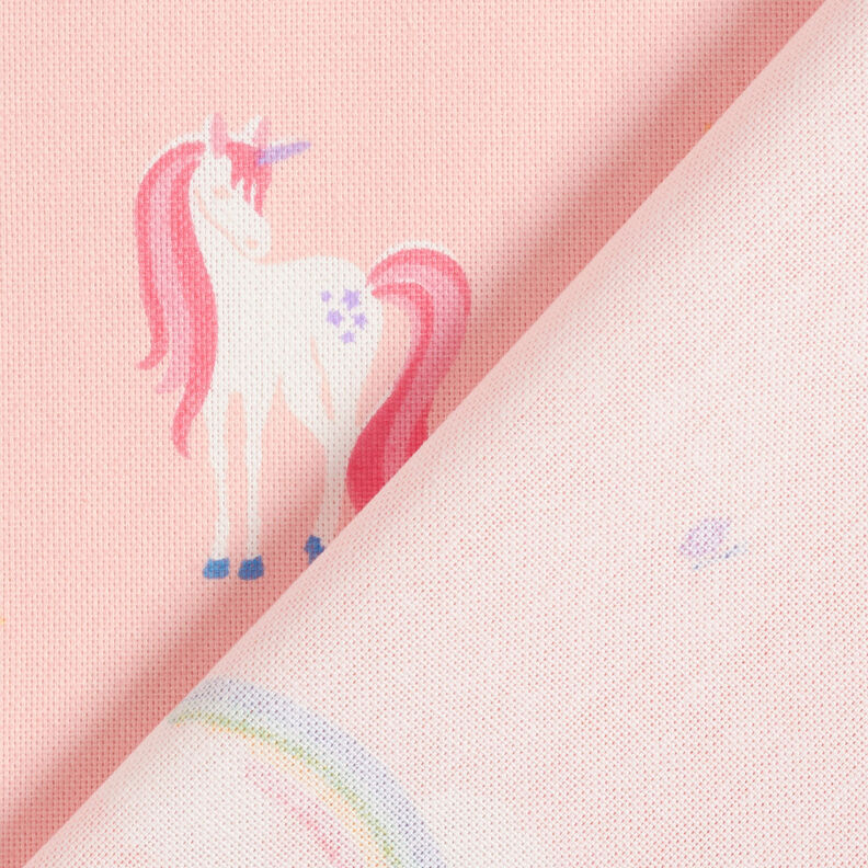 Decor Fabric Half Panama Unicorns – light pink,  image number 4