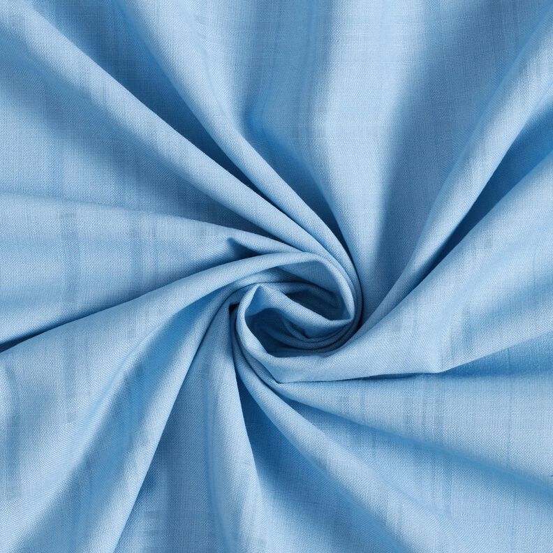 Lightweight checked translucent cotton fabric – light blue,  image number 3