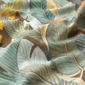 Decor Fabric Half Panama Banana Leaves – copper/khaki, 