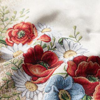 Decorative Panel Tapestry Fabric Wildflowers – beige, 
