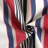 Outdoor Fabric Canvas mixed stripes – white/navy blue,  thumbnail number 3
