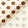 Large dots stretchy trouser fabric – white/copper,  thumbnail number 4