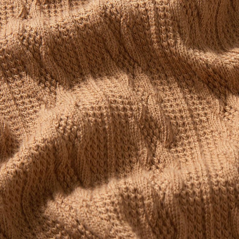 Knit Fabric Cable-knit print – fawn, image number 2