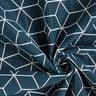 Decor Fabric Jacquard modern cubes – midnight blue/ivory,  thumbnail number 3