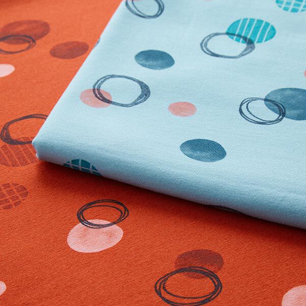 GOTS Cotton Jersey Dots | Tula – terracotta,  image number 5