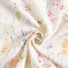Watercolour flowers linen cotton blend – white,  thumbnail number 4