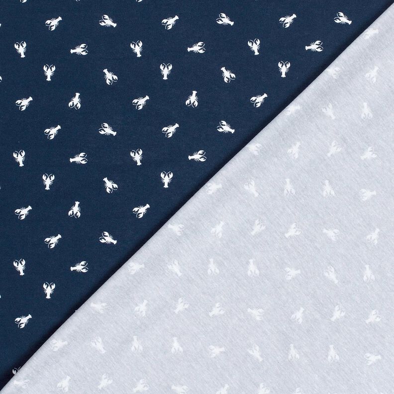Cotton Jersey king prawns – navy blue,  image number 4