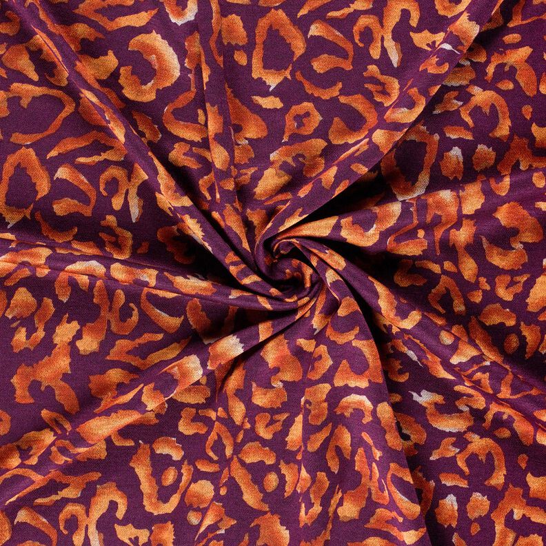 Ponte Roma Jersey Leopard pattern – aubergine/terracotta,  image number 3
