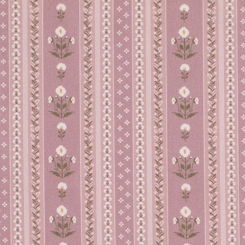 Cotton Poplin flower garlands – dusky pink/offwhite, image number 1