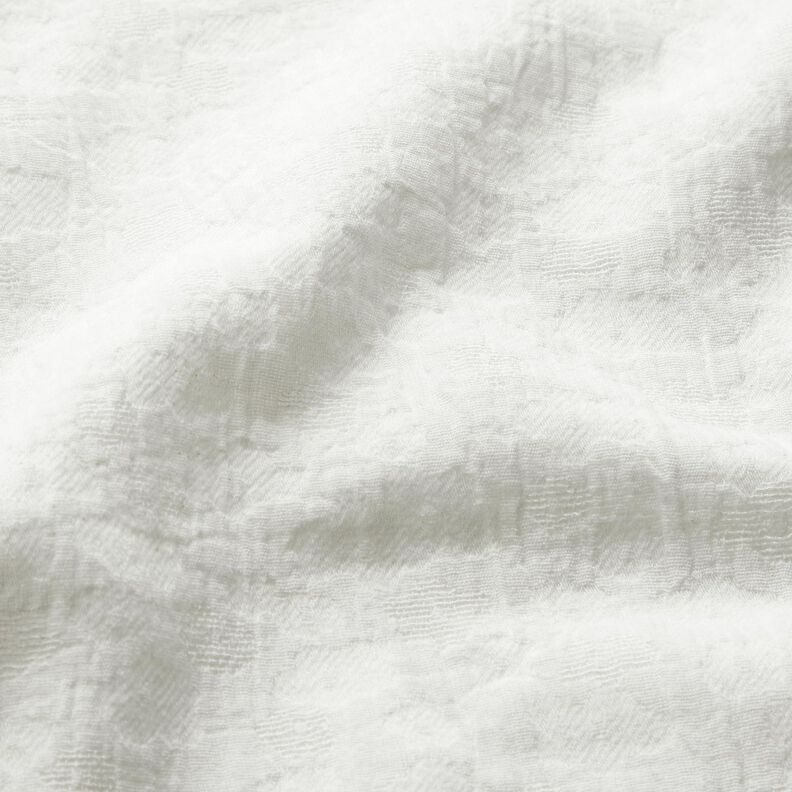 Double Gauze/Muslin Jacquard flowers – offwhite,  image number 2