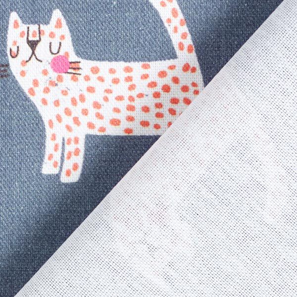 Decor Fabric Half Panama Cats – dark grey,  image number 5