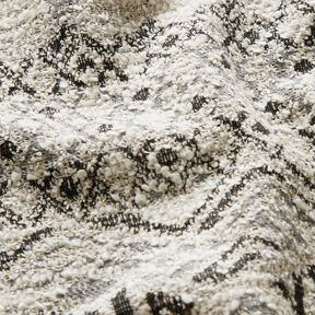Knitted bouclé ikat pattern – grey/white, 