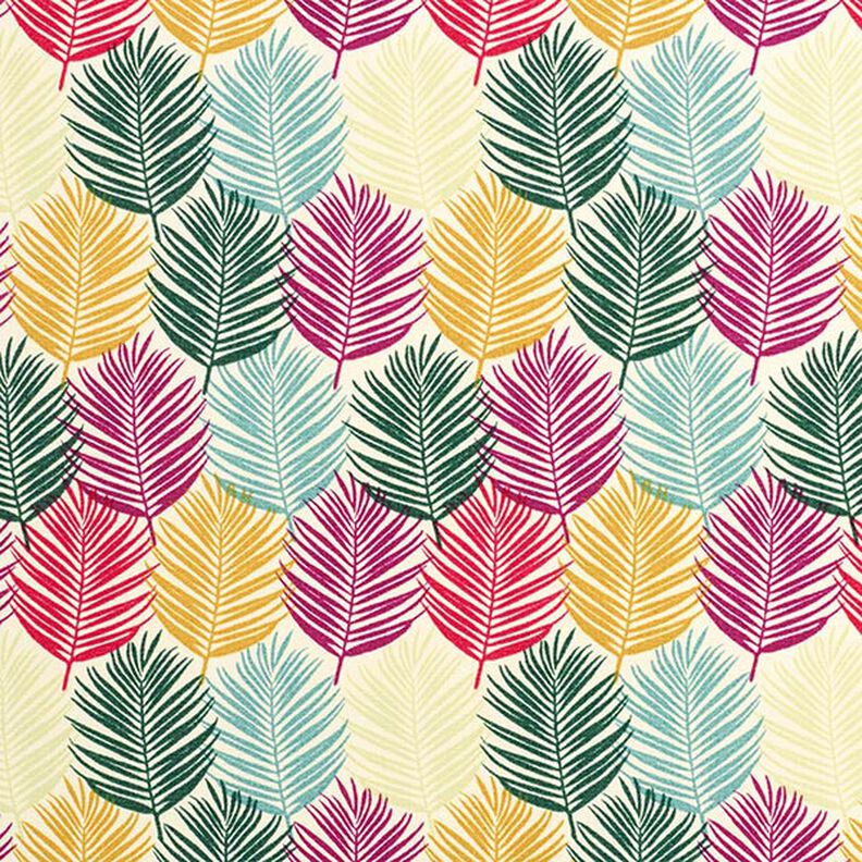 Tropical Leaves Outdoor Fabric – natural,  image number 1