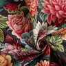 Decor Fabric Tapestry Fabric large flowers – black/red,  thumbnail number 3